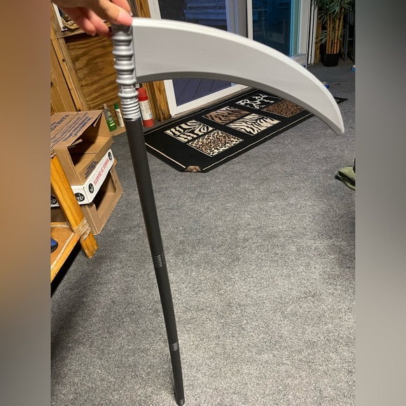 Grim Reaper Black Halloween Robe with plastic Sythe one size - Picture 15 of 16